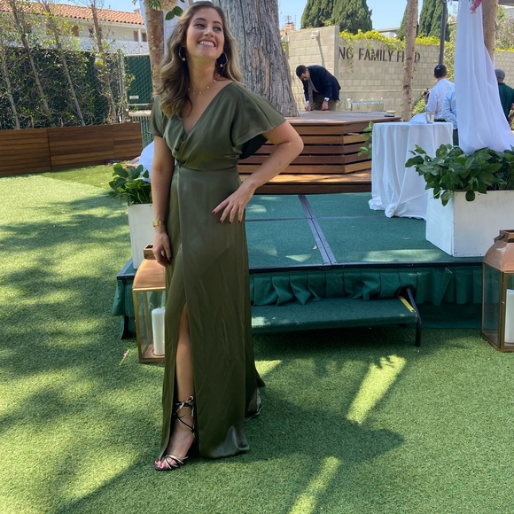 Jenny Yoo Raya Dress Olive Green size 6 - Picture 4 of 5